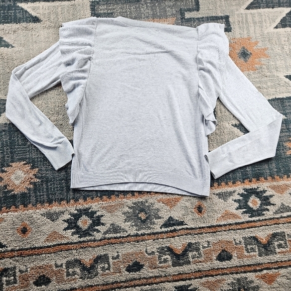 Women's Ruffled Gray Top - Picture 8 of 8